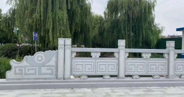 江西 芝麻灰桥栏杆、河道栏杆安装效果