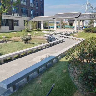 江西 芝麻灰小区坐凳&栏杆安装效果