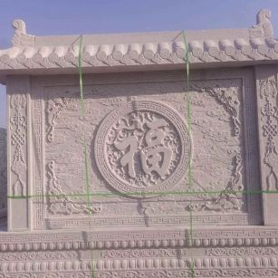 江西 芝麻白花岗岩屏风，照壁，影壁