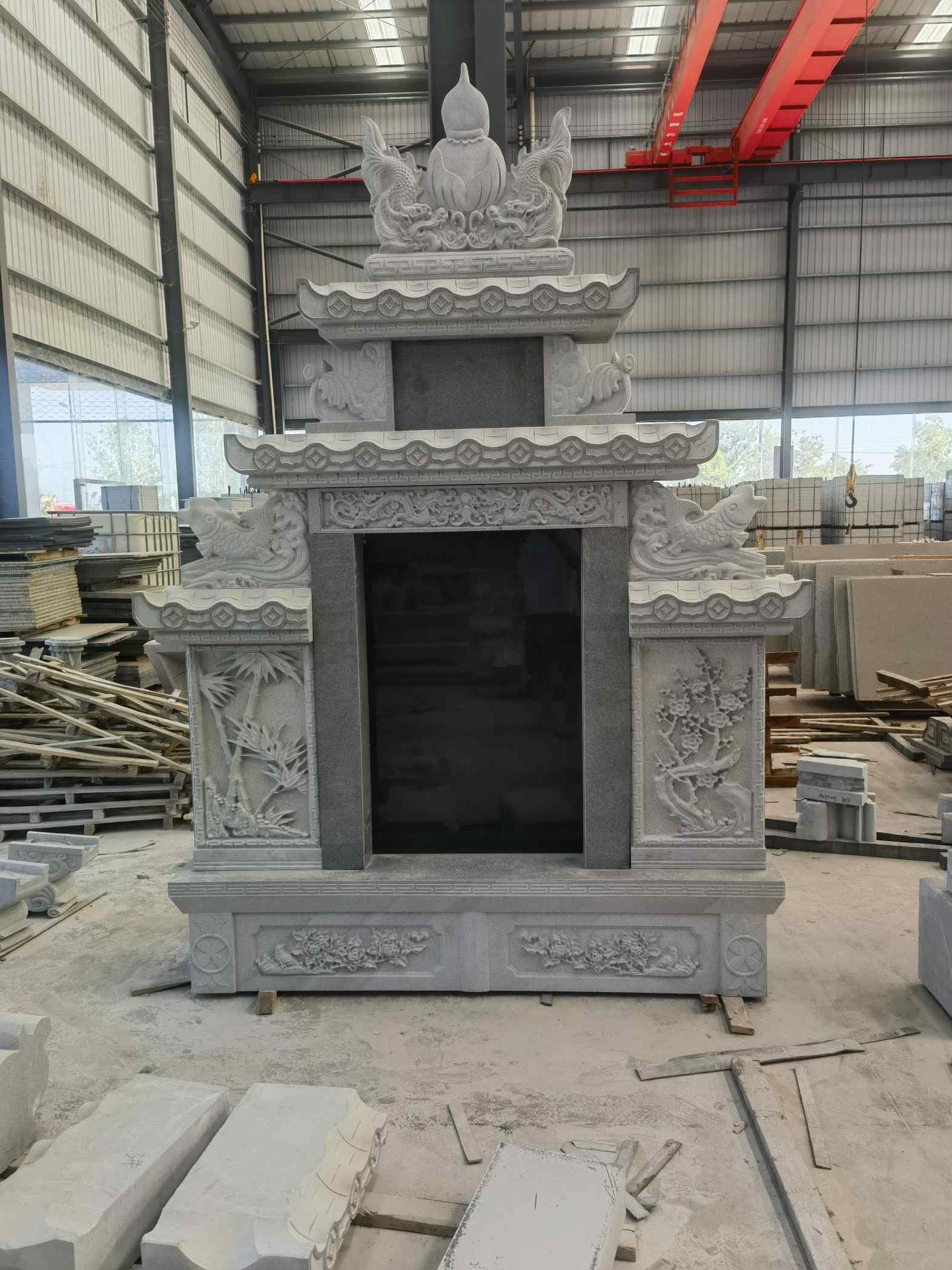 江西 芝麻灰高档墓碑、土墓，一套也支持定做