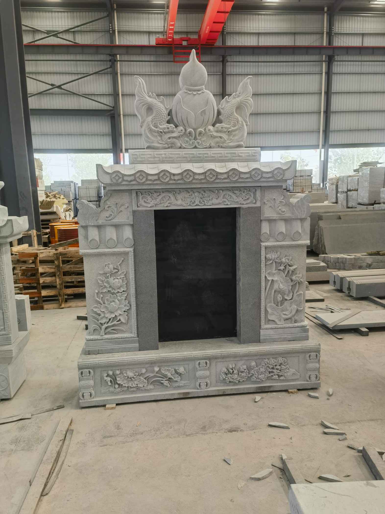 江西 芝麻灰高档墓碑、土墓，一套也支持定做