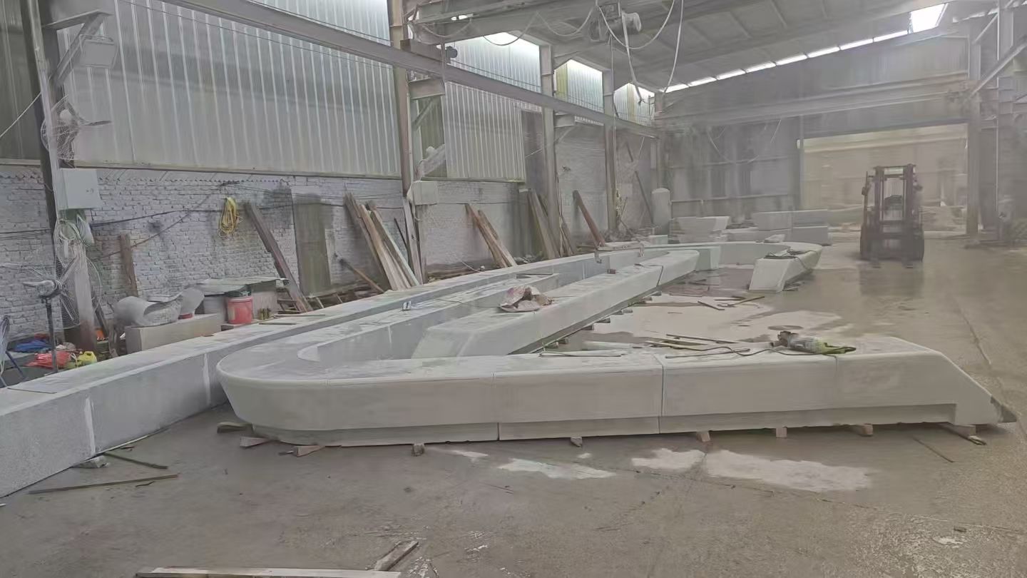 江西 花岗岩整石坐凳拼装