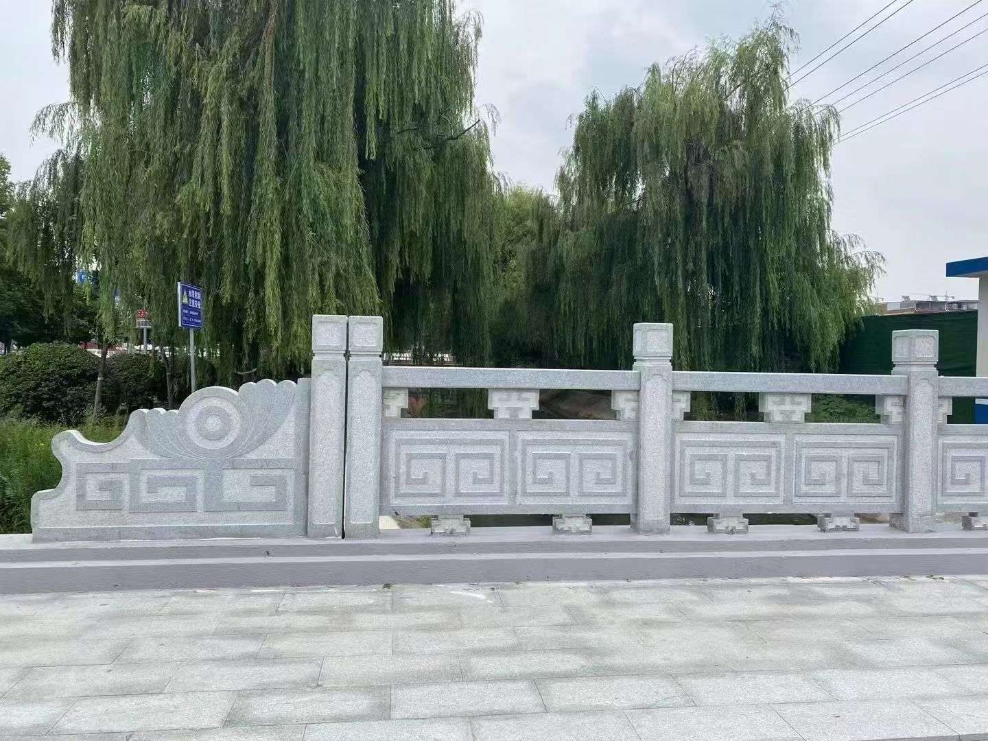 江西 芝麻灰桥栏杆、河道栏杆安装效果