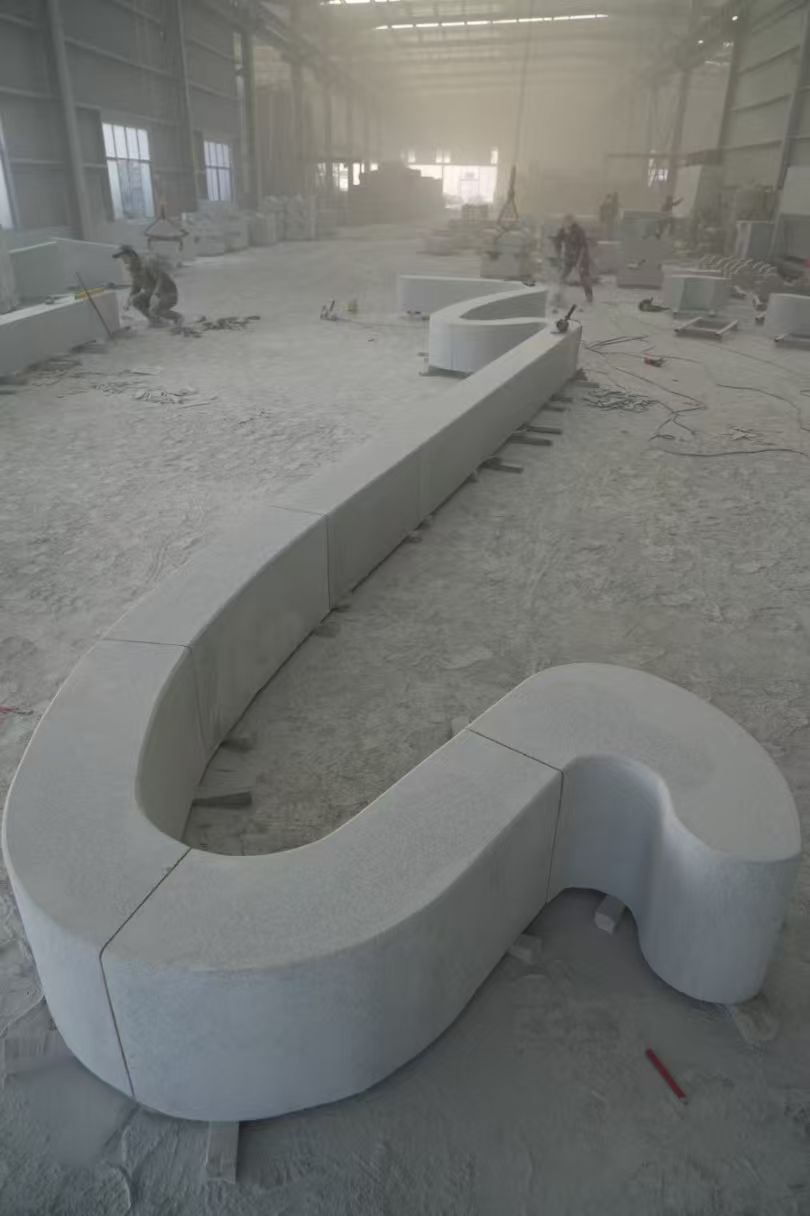 江西 花岗岩整石坐凳拼装